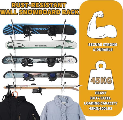 Snowboard Wall Racks, Adjustable Storage Rack - Image 4