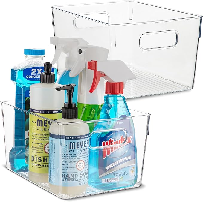 primebox Plastic Food Storage 2 Pack Clear Container Bin by primebox