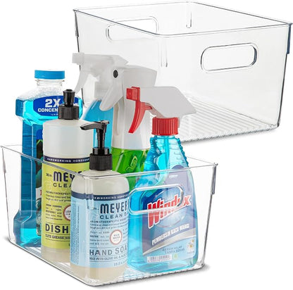 primebox Plastic Food Storage 2 Pack Clear Container Bin by primebox