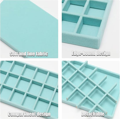 Velvet Jewelry Trays for Drawers, Ring Earring Holder Organizer Storage Display - Image 3