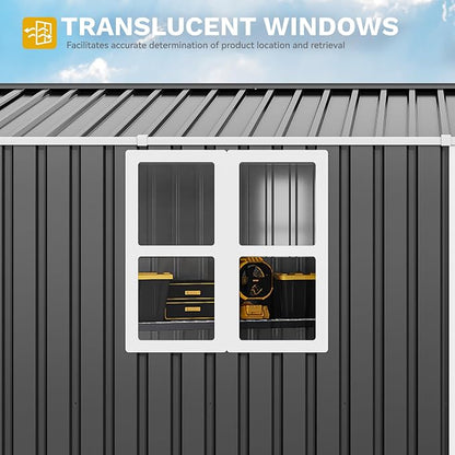 DWVO 12x8ft Large Tool Storage Shed - Image 5