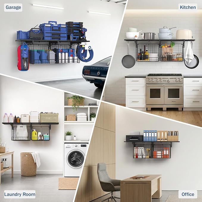 1x4ft Heavy Duty Garage Wall Shelving - Image 9