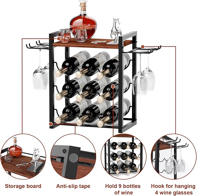 B4Life Wine Rack Countertop, Wine Glass Holder and Bottle Holder - Image 3