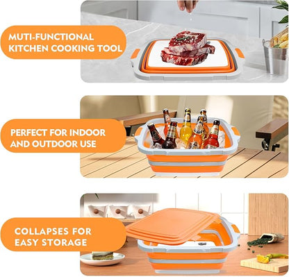 8L/16L BBQ Prep Tub with Cutting Board, Lid & Complimentary Mitts/Gloves – - Image 7