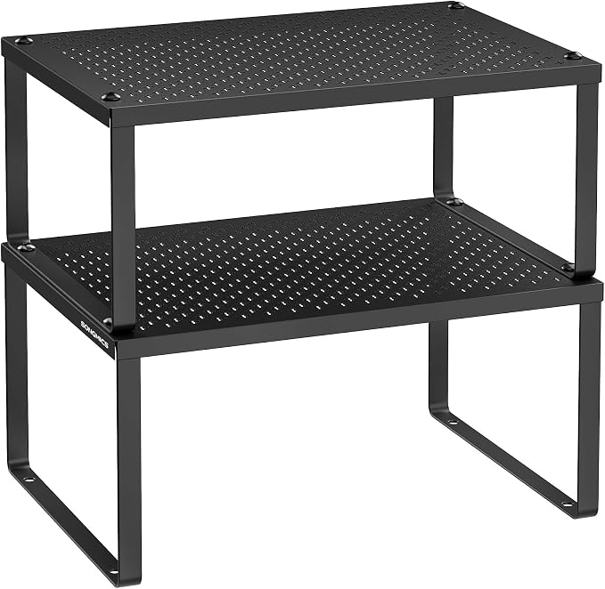 SONGMICS Spice Racks, Countertop Organizers, Shelf Risers, Expandable, Ink by Unknown
