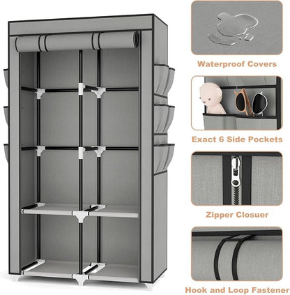 VTRIN Portable Closet Wardrobe for Hanging Clothes - Image 4