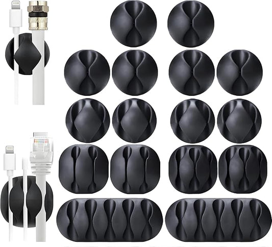 OHill 16-Pack Black Cord Organizer by OHill