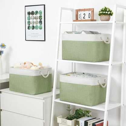 Bidtakay Large Fabric Baskets for Organizing Closet Organizers and Storage - Image 3