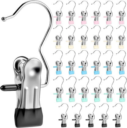 Senbowe 30 Pack Heavy Duty Clothes Pins, Boot Hangers by Senbowe