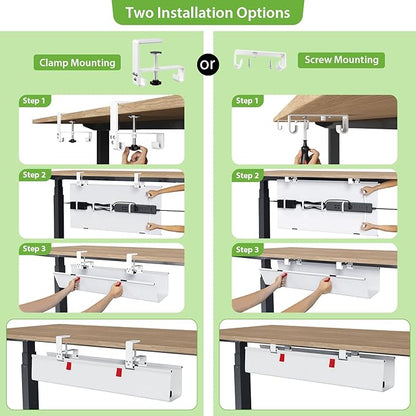 KEEGH No Drill Under Desk Cable Management Tray - Image 6