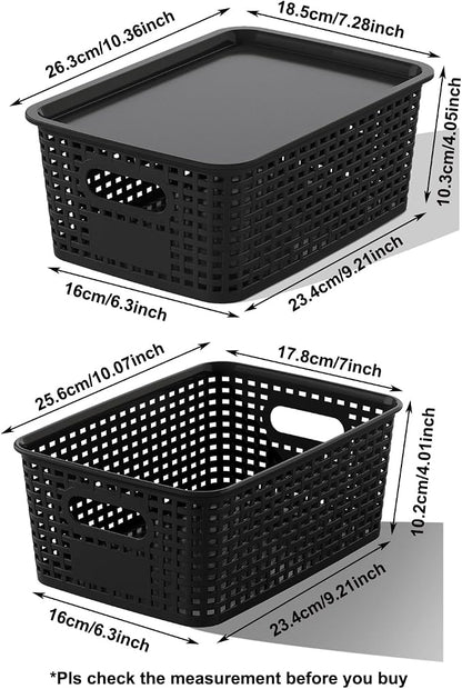 Black Plastic Storage Baskets - Image 5