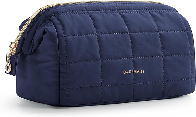 BAGSMART Makeup Bag Travel Toiletry Bag, Puffy Padded Make Up Bags by BAGSMART