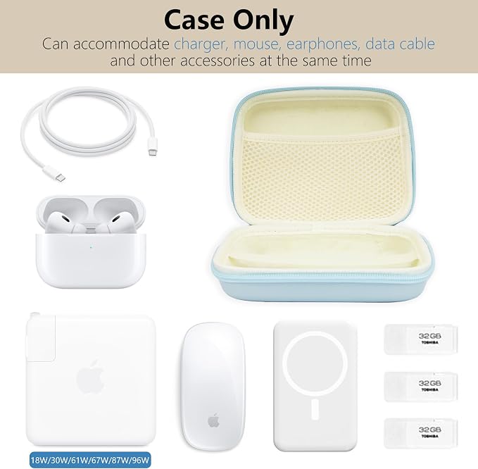 Charger Case for Macbook, Portable Tech Electronic Organizer Bag, Small Travel - Image 5