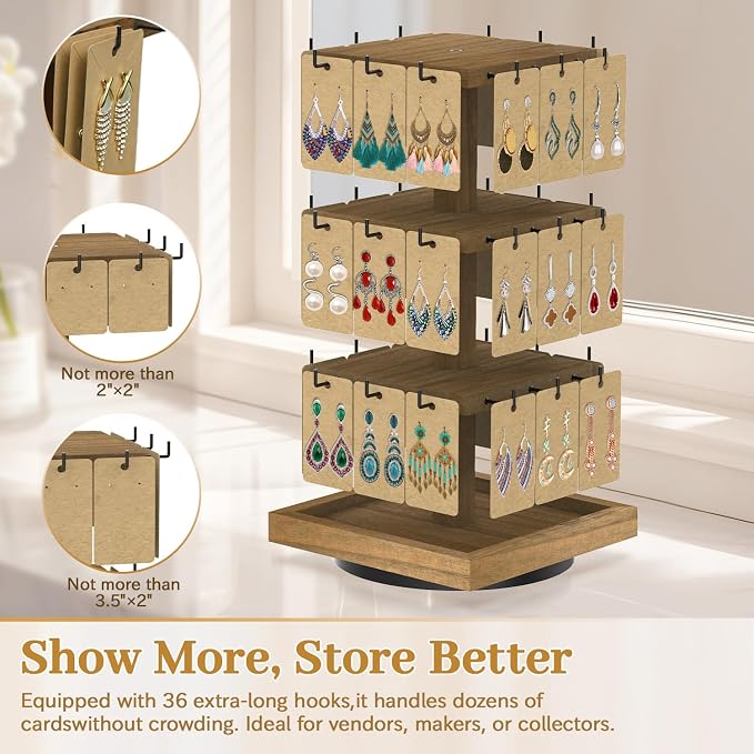 MODOWEY Rotating Earring Card Display Stands - Image 4