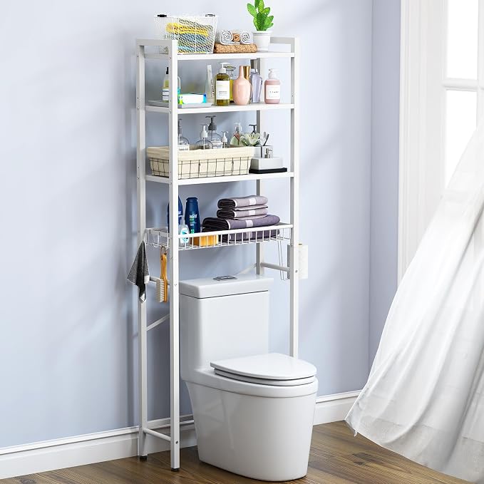 Kalrin Over-The-Toilet Storage Rack, 4-Tier Bathroom Organizer Shelf Over Toilet - Image 7
