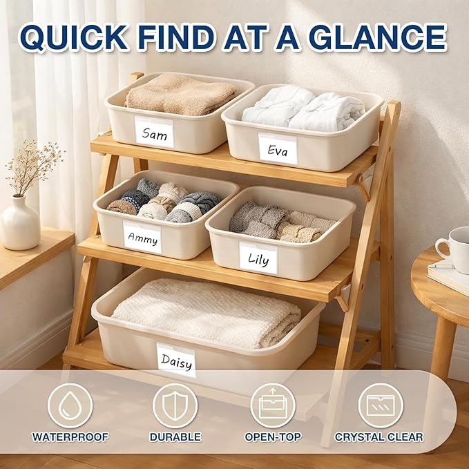 H4D 24 Pack labels for Storage Bins, Waterproof & Removable Labels for Storage - Image 7