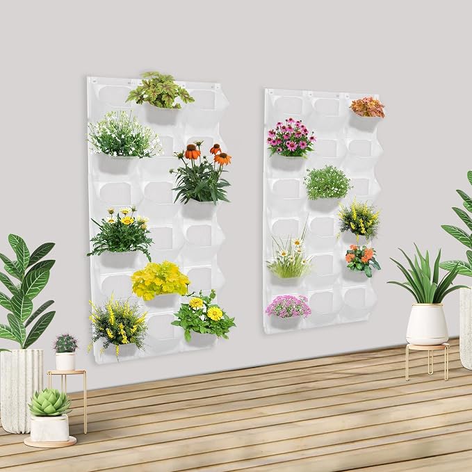 36-Pot Vertical Wall Planter, Modular Stackable Garden - Image 4