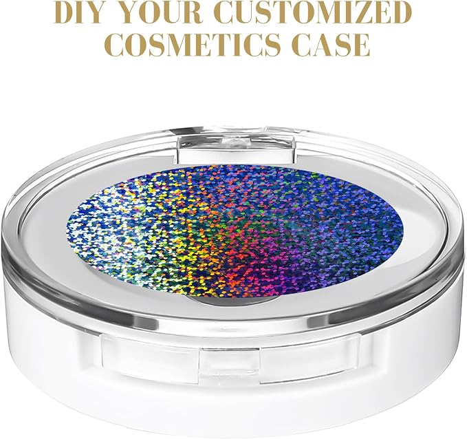 FRCOLOR 4Pcs Empty Magnetic Eyeshadow Cases Small Round Single Color Makeup - Image 6