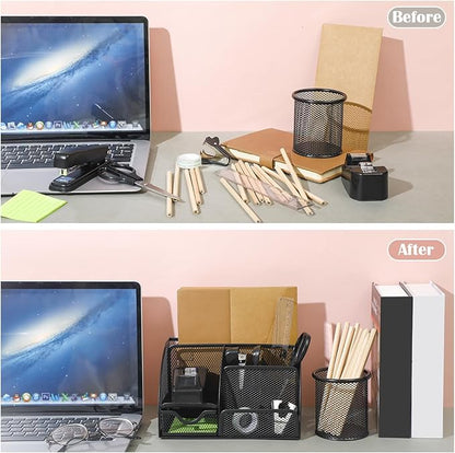 Black Desk Organizer and Accessories - Image 6