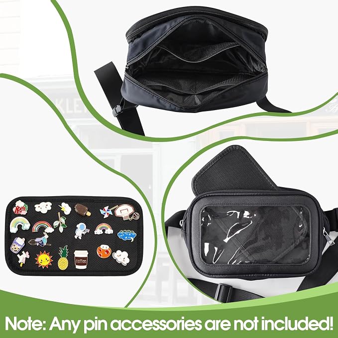 Pin Bag Fanny Pack, Ita Bag Storage Pins Crossbody Belt Bags - Image 2