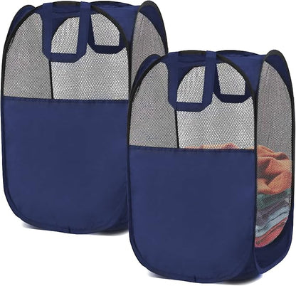 2 pop-up Laundry Hampers，Foldable mesh Laundry Baskets by Unknown