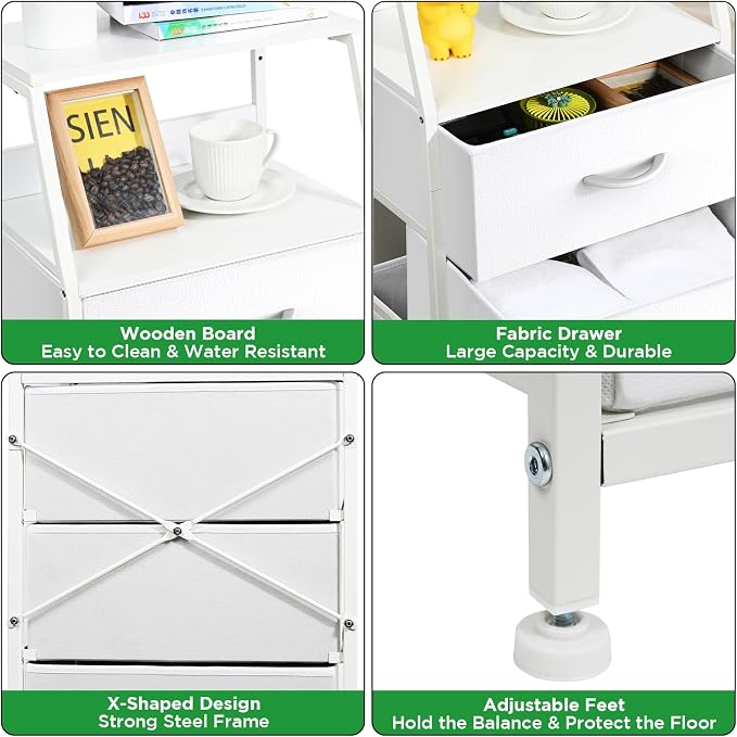 4 Drawers Small Fabric Dresser for Bedroom, Tall Dorm Nightstand | Vertical - Image 6