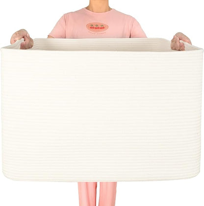 MINTWOOD Design 112L Extra Large Blanket Basket Holder Living Room, Dog Toy by MINTWOODDesign