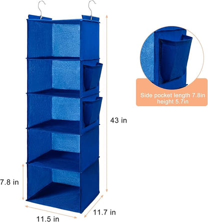 BOOMIBOO Hanging Closet Organize and Shelves，5-Hanging Shelf - Image 3