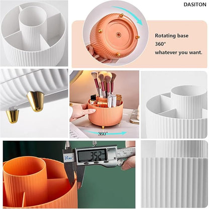 DASITON Large Capacity Makeup Brush Holder, 360° Rotating Makeup Organizer - Image 5