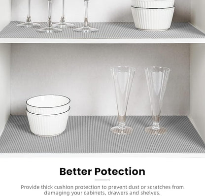 BAGAIL Non-Adhesive Shelf Liner, Thick Strong Grip Drawer Liners - Image 5