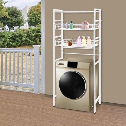 Over Washer and Dryer Storage Shelves, 3-Tier Washing Machine Organizer Rack - Image 2