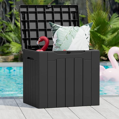 Greesum 31 Gal Resin Deck Box, Outdoor Storage - Image 2
