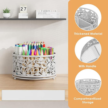 EKNITEY Rotating Mesh Desk Organizer - Image 4