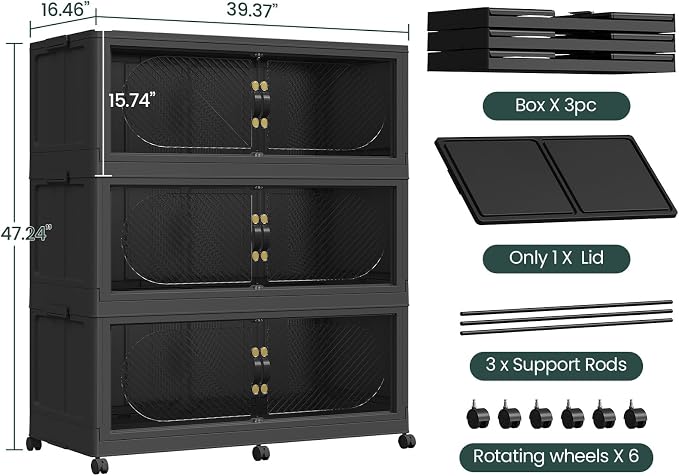 960QT Extra Large Stackable Storage Bins - Image 2