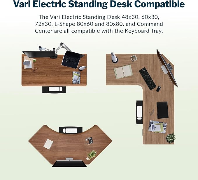 Vari Slide-Out Keyboard Tray – Ergonomic Under-Desk Pull-Out Shelf - Image 6