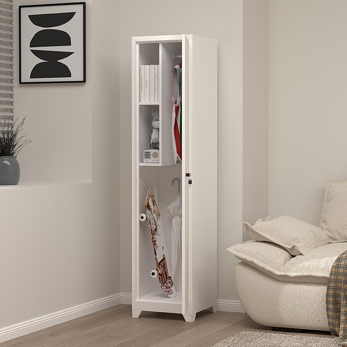 Slim Broom Storage Cabinets, Metal Cabinet - Image 5