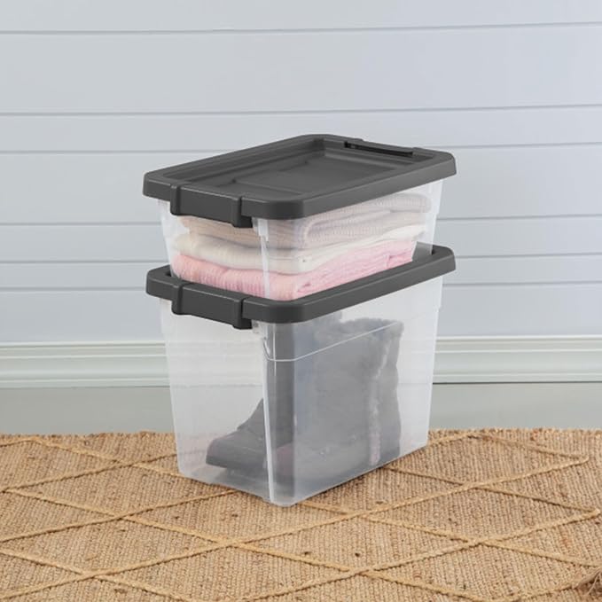 Sterilite 24-Pack Modular Stacker Box, Durable Clear Plastic Storage Bins - Image 8