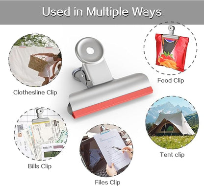 HOUSE AGAIN 12 Pack Stainless Steel Chip Bag Clips Covered - Image 5
