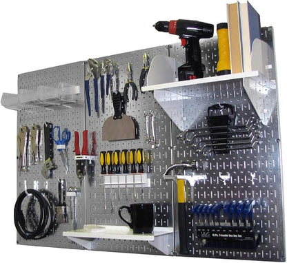 Wall Control Pegboard Organizer 4 ft. Metal Pegboard Standard Tool Storage Kit by Wall+Control