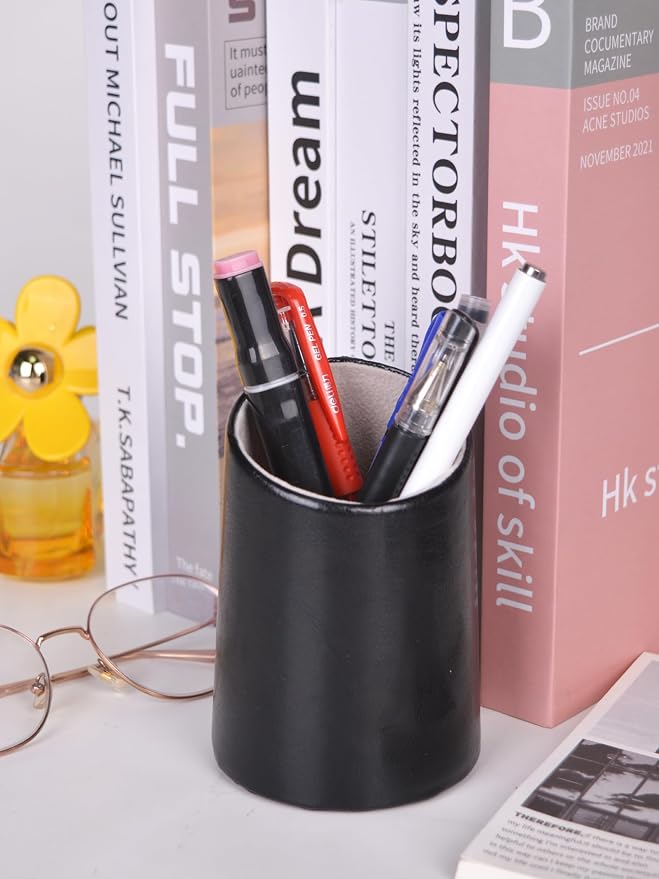 2 Pack Eyeglasses Holder PU Leather Glasses Stand Case Holder - Image 3