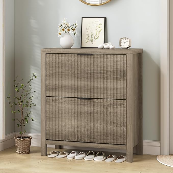 Fluted Shoe Cabinet Storage - Image 3