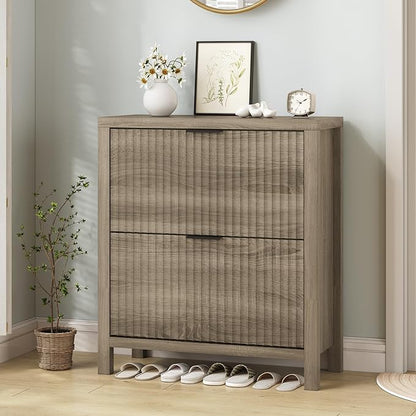 Fluted Shoe Cabinet Storage - Image 3