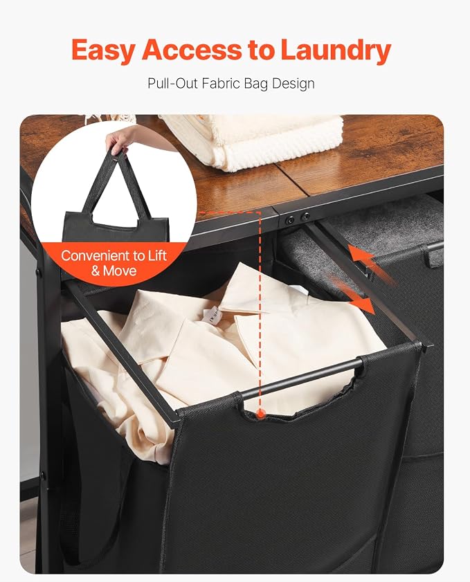 VEVOR 2 Section Laundry Sorter, Large Laundry Hamper - Image 4