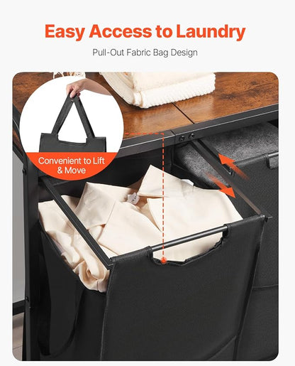 VEVOR 2 Section Laundry Sorter, Large Laundry Hamper - Image 4