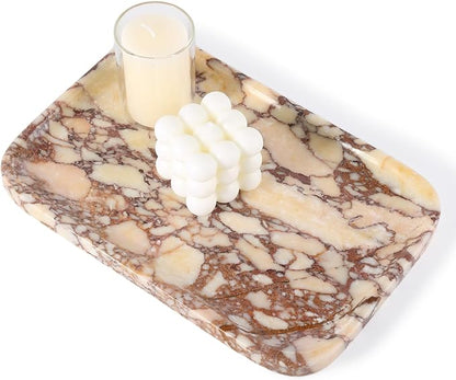 Calacatta Marble Vanity Trays, Marble Bathroom Tray Countertop, Luxury by Karibiber