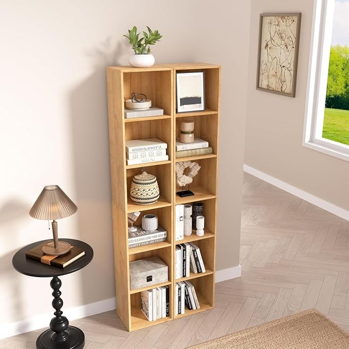Wooden 6 Cube Storage Organizer, 6 Tier Storage Cubes Unit Display Cubby - Image 2
