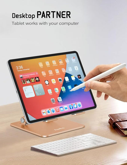 Tablet Stand Holder for Desk Adjustable Tablet Holder, Foldable Aluminum - Image 2