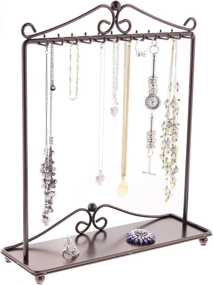 Angelynn's Sturdy Long Necklace Holder Organizer Tall Tabletop Pendant Display by Angelynns
