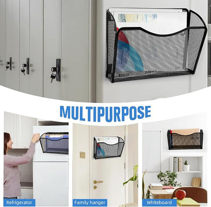 2-Pack Magnetic File Holder-File Folder Organizer, No Drilling Paper Document - Image 6