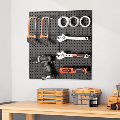 VEVOR Metal Pegboard Panels, 2 Panels, Heavy Duty Steel Peg Board Wall Organizer - Image 8
